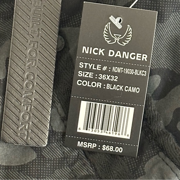 Men’s Nick Danger Black Camo Pants NWT Size: 36x32 - Picture 3 of 5